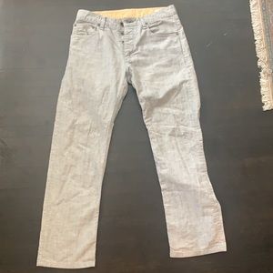 Rag and bone men’s cotton pant with button fly